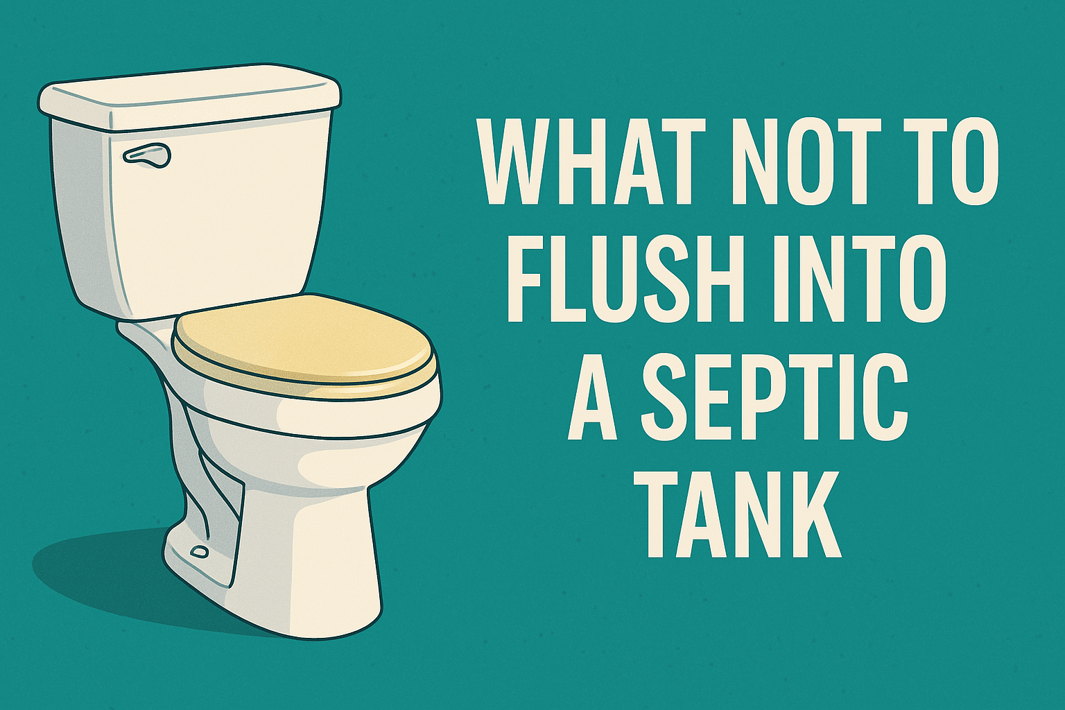 What NOT to flush into septic tank