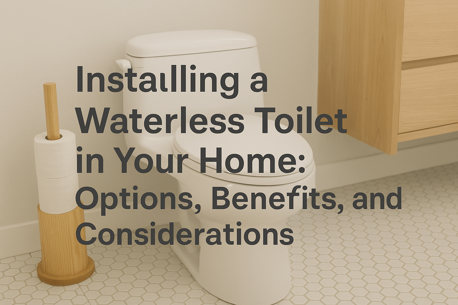 installing waterless toilet