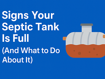 What to do when your septic tank is full