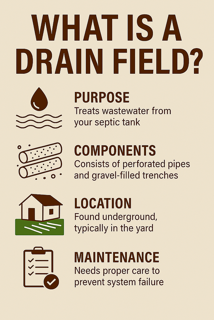 Drain field infographic